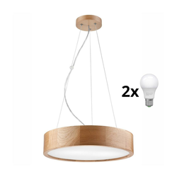 Brilagi - LED luster na sajli CARVALHO 2xE27/60W/230V hrast prečnik 37 cm