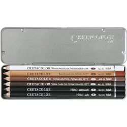 Cretacolor Set uljanih olovaka za crtanje 400 07, 6 komada