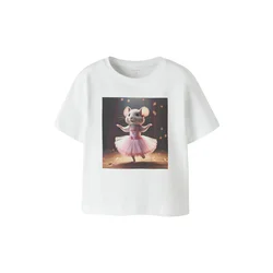 NAME IT Majica NMFVOTEA antracit / rosé / bela