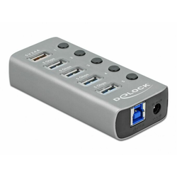 Delock Hub USB 3.2 Gen 1 4xA + 1xFast Charging Port 63262