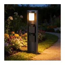 Brilagi - Spoljašnja lampa PILLAR sa 2 SCHUKO utičnicama 1xG9/11W/230V IP44 antracit