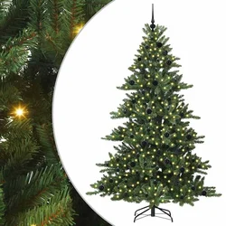 Umjetno božićno drvce s nogom Zelena 210 cm PVC i čelik