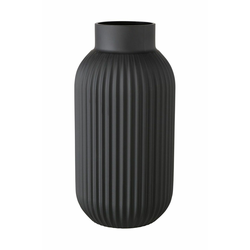 Boltze Nordika Vaso In Vetro Laccato Nero Opaco 30 Cm - Design Moderno Per Decorazione Casa - 6