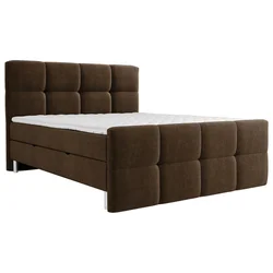 Esposa POSTELJA Z VZMETNICO 180 cm x 200 cm , tekstil temno rjava