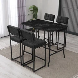 Hanah Home Set barskih stolova i stolica, 110 x 92 x 70 cm, 5 delova, Antracit