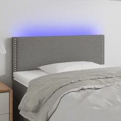 LED uzglavlje tamnosivo 90x5x78/88 cm od tkanine