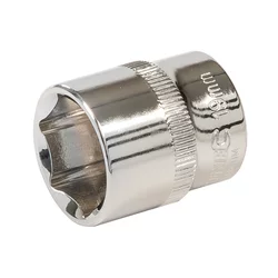 Silverline Ključ vtičnice 19 mm 3/8 HEX kratka srebrna črta