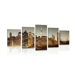 5-delna slika center New Yorka - 200x100