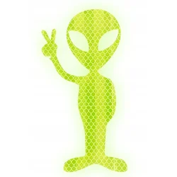 Odsevna nalepka NLP Alien Space Alien Visitor 15cm