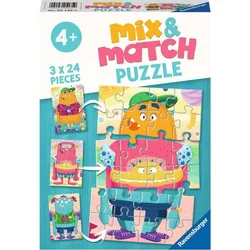 Ravensburger Slagalica Mix & Match Čudovišta, 3x24 dela