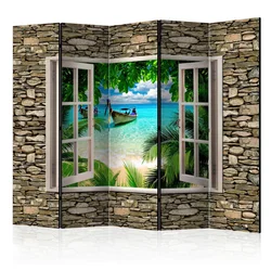 artgeist Paravan Tropical Beach I, 5-Delni, Dvostranski
