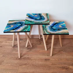Hanah Home Set klub stočića 3Shp255, 3 komada, Bela
