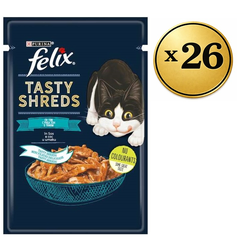 Felix Vlažna hrana za mačke tasty shreds Tuna, 26x80g