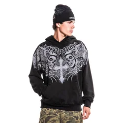 Hoodi moška Misfits - WINGS - AFFLICTION - A30417-BKLV