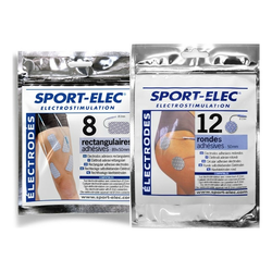 ELEKTRODE ZA SPORT-ELEC, OKROGLE IN PRAVOKOTNE, 20KOS