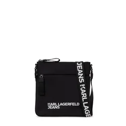 KARL LAGERFELD JEANS Torba za čez ramo Essential črna / bela