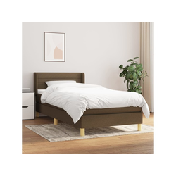 Den Box spring postelja z vzmetnico temno rjav 90x190 cm bla