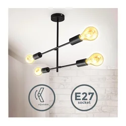 B.K. Licht 1343 - Luster na šipci 4xE27/60W/230V