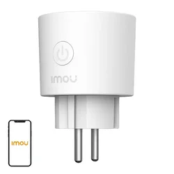IMOU Smart Plug CE2P, detection range 8 m, power supply AC 220 240 V 50 60 Hz, operating temperature 15 C to 35 C non condensing, max load EU 3680 W 16 A, wireless 2.4 GHz, communication distance 70 m, protocol IEEE 802.11 b g n, Bluetooth 5.0