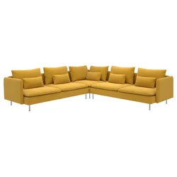 SÖDERHAMN Ugaona sofa, 6-sed, Kelinge tamnožuta
