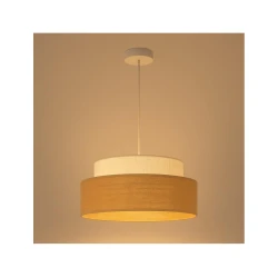 Luster na sajli BOHO 1xE27/60W/230V prečnik 40 cm krem/bež