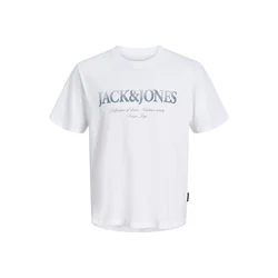 JACK & JONES Majica JJDEVIN DAYTONA  safir / bela