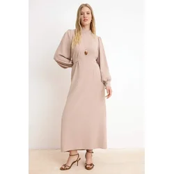 Trendyol Modest Ženska haljina Tctss25Eb00110, Bež