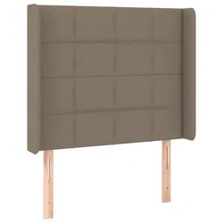 Uzglavlje s ušima smeđesivo 93x16x118/128 cm od tkanine