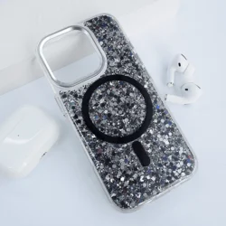 Maska za telefon Mag Case Glue za iPhone 16 Pro, Crna