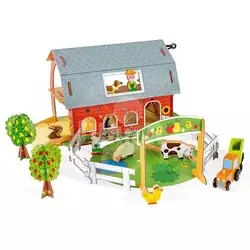 Janod Drveni mini set – Farma sa životinjama