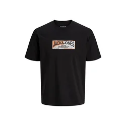 Jack & Jones Junior Majica oranžna/črna/bela