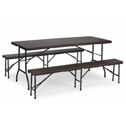 ModernHome Sklopivi sto sa dve klupe RZK80B2PCSRBK18