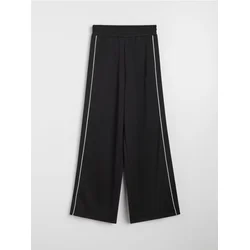 Sinsay - Wide leg pantalone sa mešavinom viskoze - crno