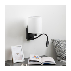 Brilagi - LED zidna lampa NUBILA 1xE27/25W/230V + LED/3W crna/bela