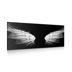 Slika črnobela angelska krila - 80x40