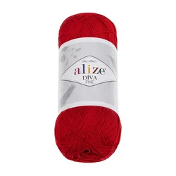 Preja DIVA FINE - 100 g / 600 m - rdeča