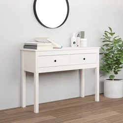 Konzolni stol bijeli 100x35x75 cm od masivne borovine