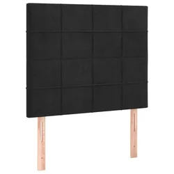 Vidaxl Vzglavje postelje črno 100x5x118/128 cm žametno