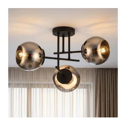 BRILAGI - Plafonski luster DIOR 3xE27/60W/230V crna/zadimljena siva
