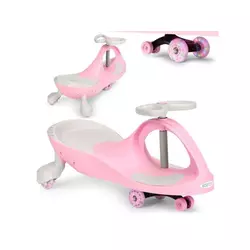 Eco Toys Guralica za decu Wiggle sa Led točkovima, Roze