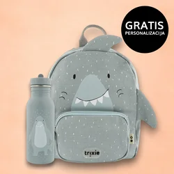 trixie otroški nahrbtnik + steklenička 500 ml mr. shark