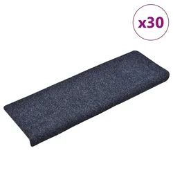 Prostirke za stepenice samoljepljive 30 kom 65x21x4 cm plave pravokutne rubove