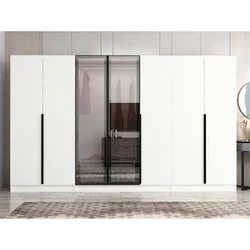 Hanah Home ormar sa reflektujućim staklom Nisa 20606, 315 cm, beli