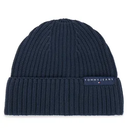 Kapa Tommy Jeans Tjm Linear Logo Beanie AM0AM14865 Mornarsko modra
