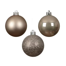 Set novogodišnjih ukrasa 023036, 10 komada, 6 cm, Sivi