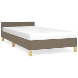 Vidaxl Posteljni okvir brez vzmetnice taupe 100x200 cm blago