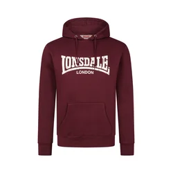 LONSDALE Majica Wolterton vinsko rdeča/bela