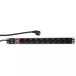 A4N Produzni kabl sa zastitom 9 uticnica 16A, PDU 1U, aluminium sa zastitom, 2m (3)