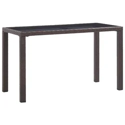 Vrtni stol smeđi 123 x 60 x 74 cm od poliratana