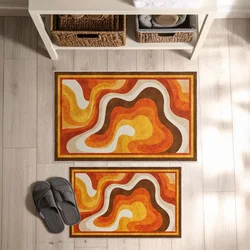 Lessentiel Maison Set prostirki za kupatilo Asr07, 2 dela, Narandžasta
